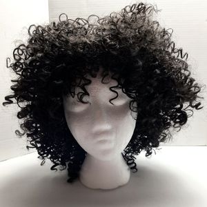 Women's Curly Wig Synthetic Women's Black Color